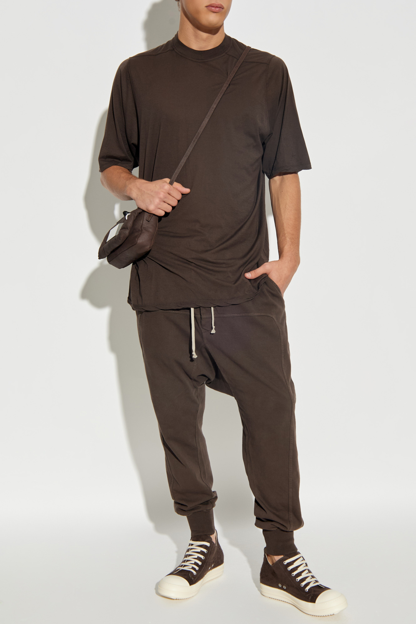 ◆大人気◆ RICK OWENS DRKSHDW ジャージーTシャツ 2色 Brown T-shirt